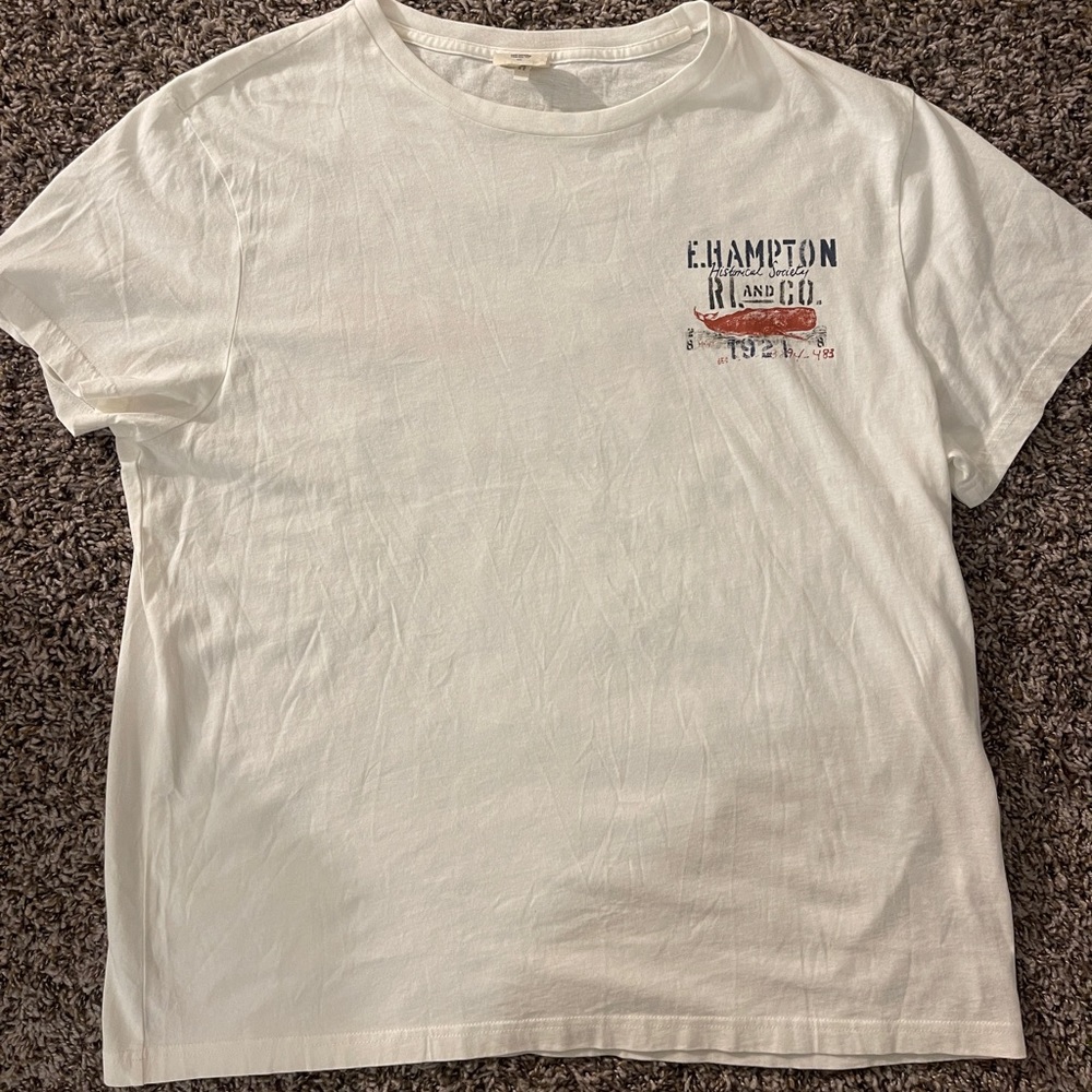VTG Ralph Lauren Adult Men Size XL East Hampton T Shirt White Historical Society